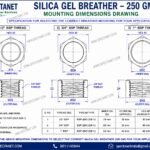 SILICA GEL BREATHER 250GM THREAD MOUNTING DIMENSIONS